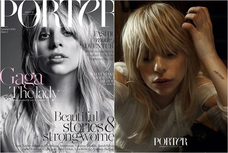 Lady Gaga, al natural para la revista Porter