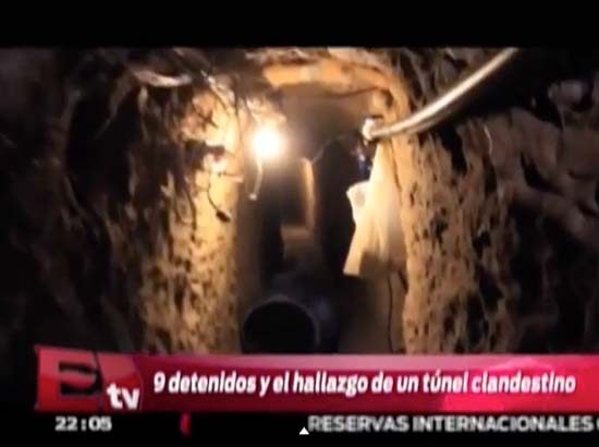 Así es el narcotúnel hallado cerca del aeropuerto de Tijuana