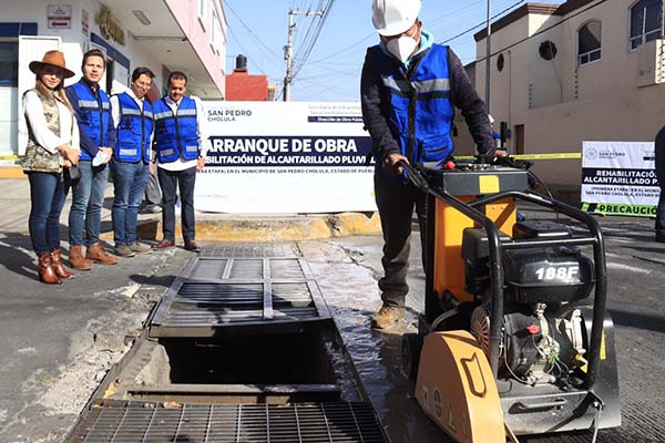 San Pedro Cholula inició rehabilitación de alcantarillado pluvial