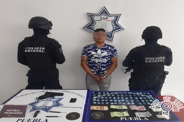 Cayó “El Chino”, líder asaltante y narcomenudista en Puebla y Amozoc
