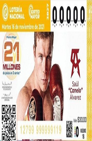 Canelo Álvarez llega a los billetes de lotería