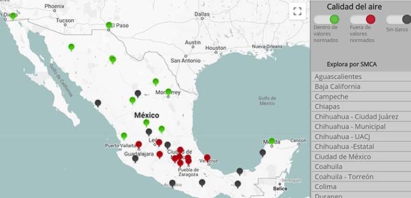 Puebla, entre los 11 estados que pasaron el límite del Índice de Calidad del Aire