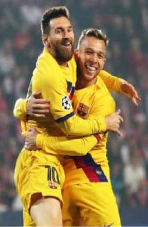 Barcelona derrotó 2-1 al Slavia de Praga en la Champions League