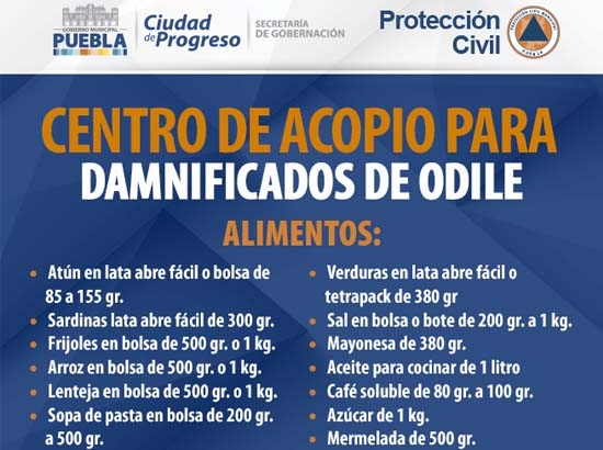 Abren centro de acopio para ayudar a damnificados por Odile