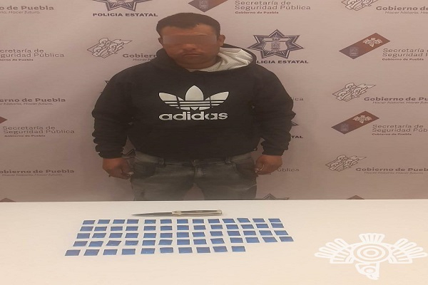 Policía Estatal captura a multiasaltante y narcomenudista en Chapulco