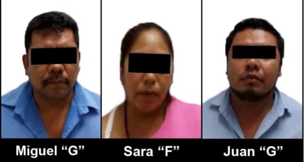 Padres e hijo detenidos por trata de personas en Tlaxcala