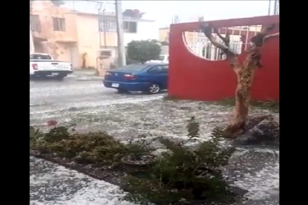 Lluvia y granizada se registraron en el centro y sur de Puebla