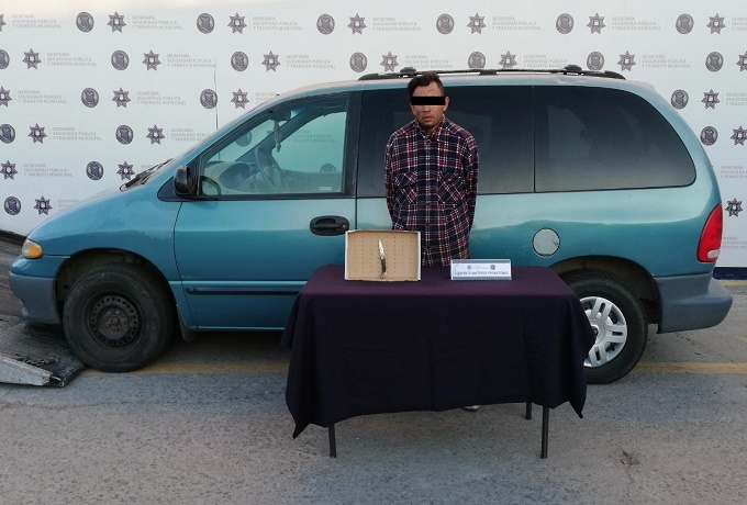 Cayó sujeto en posesión de vehículo robado en la colonia Humboldt