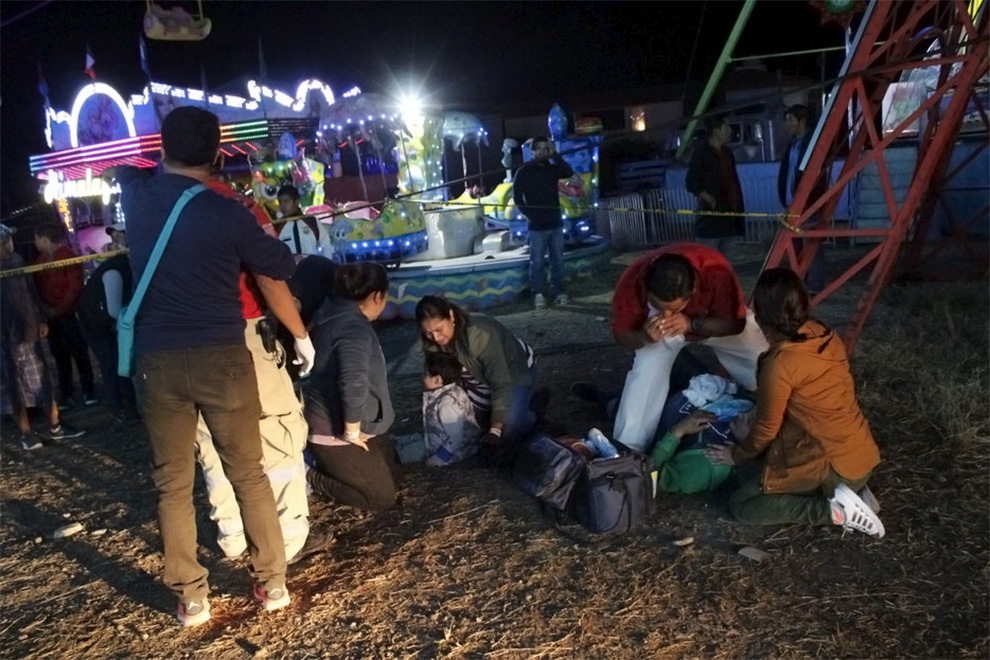 Seis personas lesionadas por falla en juego mecánico de Tehuacán