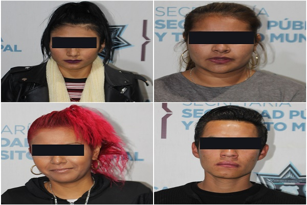 Cayó cuarteto de asaltantes de transporte público en la colonia Satélite Magisterial