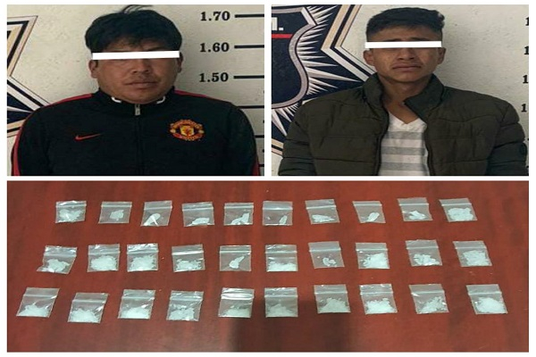 Policía Municipal de Texmelucan captura a narcomenudistas de “Los Moyos”