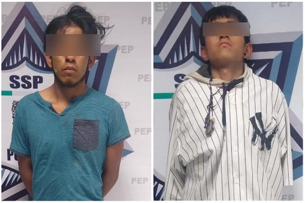 Policía Estatal detuvo a ladrones cuando desmantelaban vehículo en Puebla