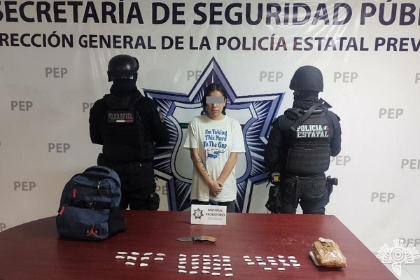 Integrante del grupo delincuencial “Angelinos 13” es detenida en Atlixco