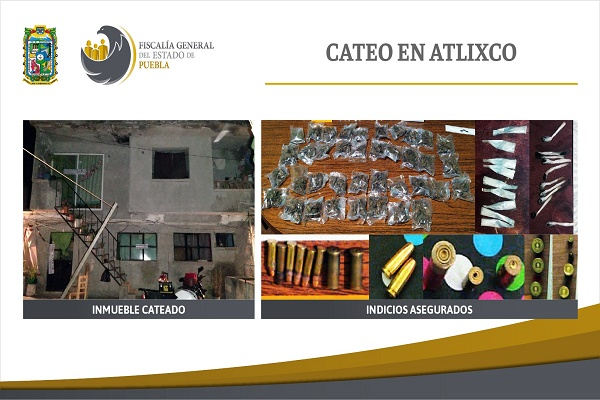 Madre e hija detenidas durante cateos en Atlixco; hallan drogas y cartuchos útiles
