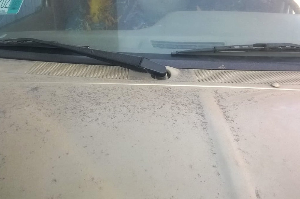 Esté sábado cayó ceniza volcánica en Tochimilco, tras exhalación matutina