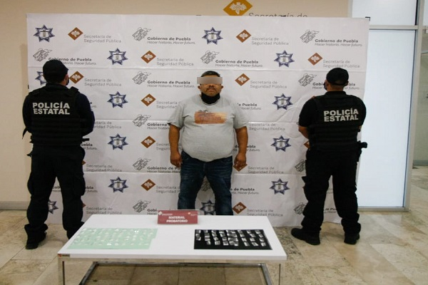 Policía Estatal aseguró a narcovendedor de “Los Ferrer” en Zapotitlán, Puebla