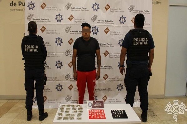 Policía Estatal aprehendió a cómplice de “El Croquis”, vendedor de drogas en Puebla