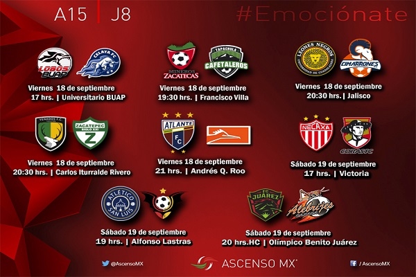 Ascenso MX: Conoce los horarios de juego de la Jornada 8