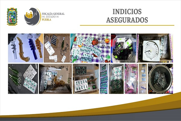 FGE Puebla decomisa diversas drogas en cateos a inmuebles en Ocotlán