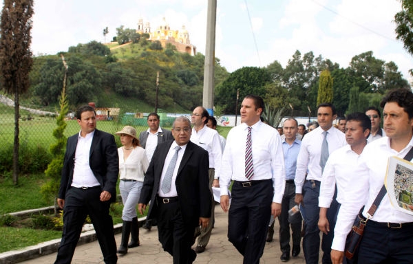 RMV supervisa proyecto para la zona de la pirámide de Cholula