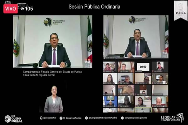 Fiscal del estado compareció ante el pleno del Congreso de Puebla