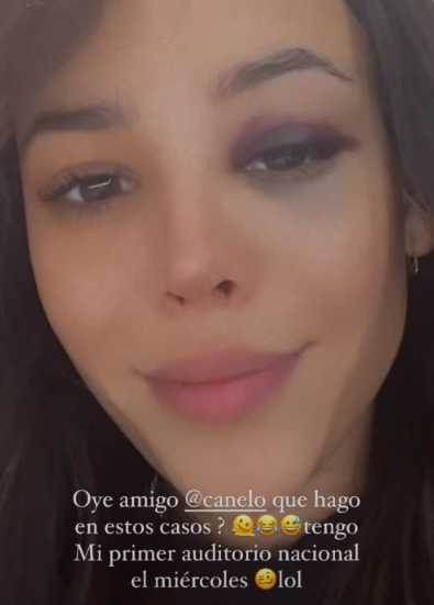 Danna Paola pide “ayuda” al Canelo para tratar golpe en el ojo