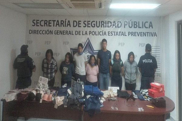 SSP atrapa a siete asaltantes de Coppel en Texmelucan