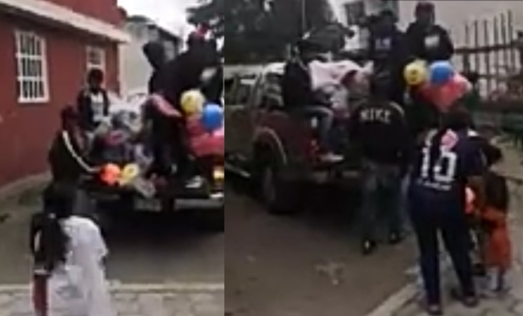 Presunto líder huachicolero regaló juguetes en Texmelucan