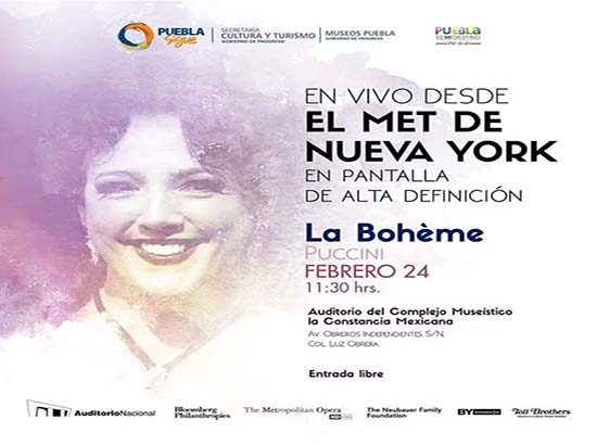Ópera del MET de Nueva York se transmitirá en tiempo real en La Constancia