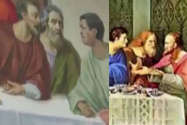 Sacerdote poblano se pinta en mural de La Última Cena