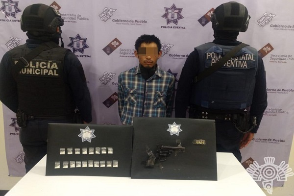 Policía Estatal detiene a vendedor de droga de “Los Sonora” en Tehuacán