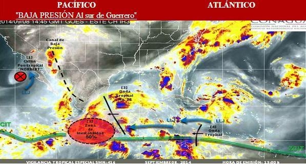 Lluvias moderadas en Puebla por onda tropical 28
