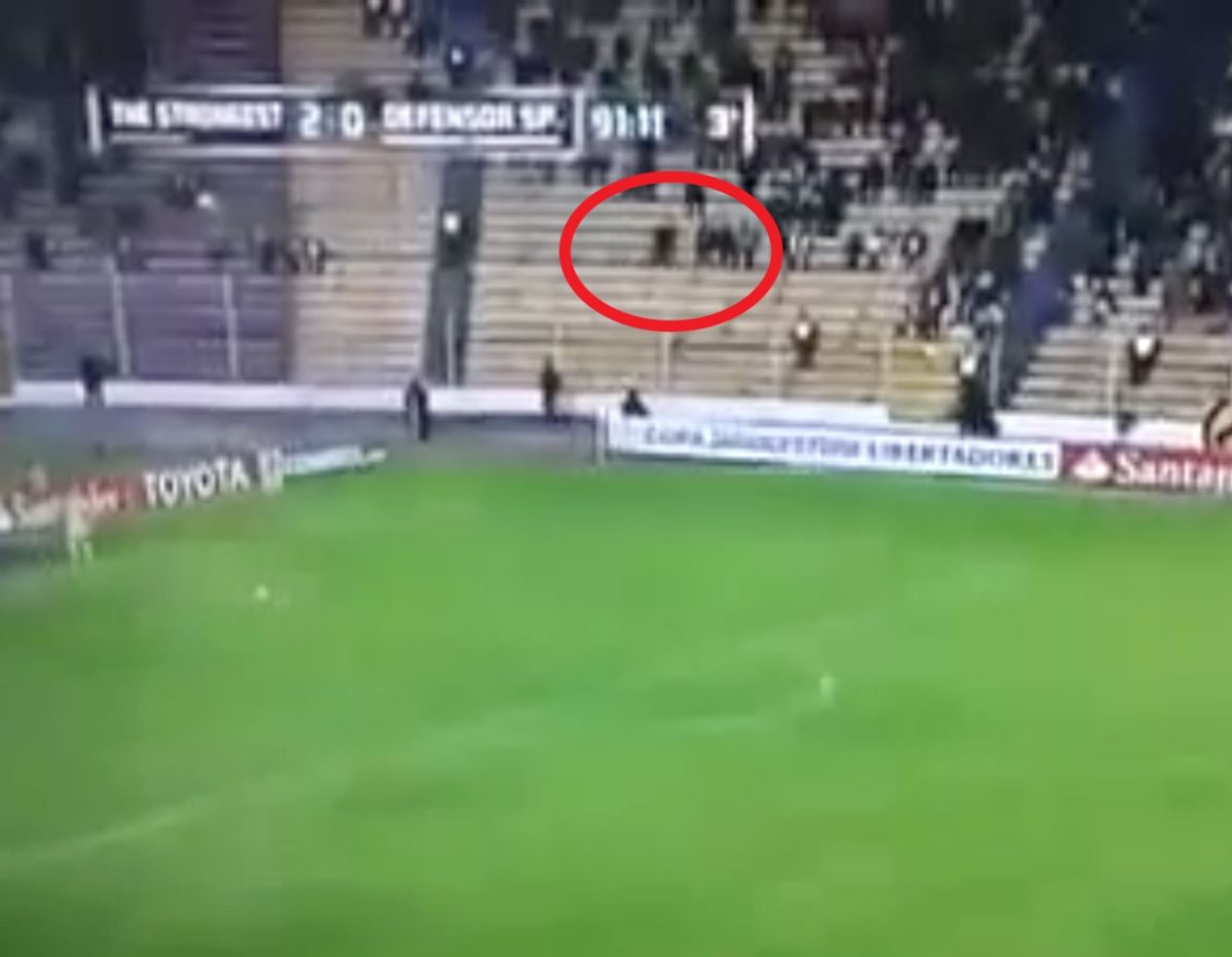 VIDEO: Fantasma corre en tribuna durante partido de Copa Libertadores