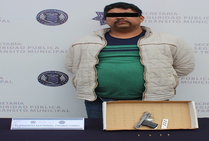 Sujeto con arma de fuego fue detenido en la colonia Santa Margarita