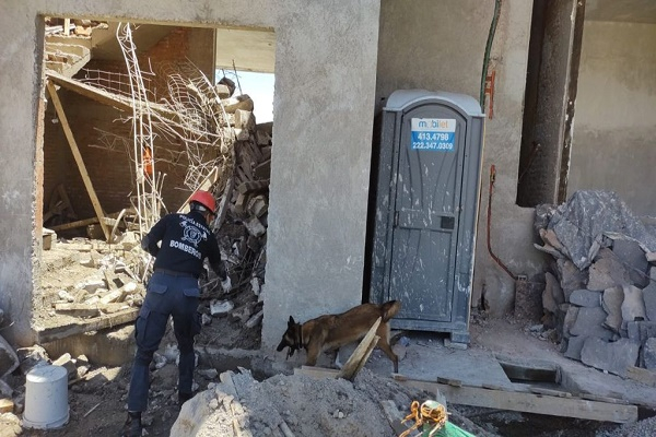 Derrumbe en obra en construcción de Lomas de Angelópolis deja tres lesionados