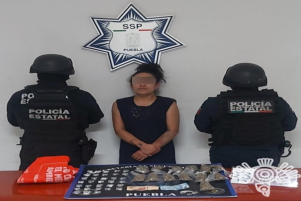 SSP Puebla detiene a “La Comadre”, narcovendedora vinculada a “La Patrona”