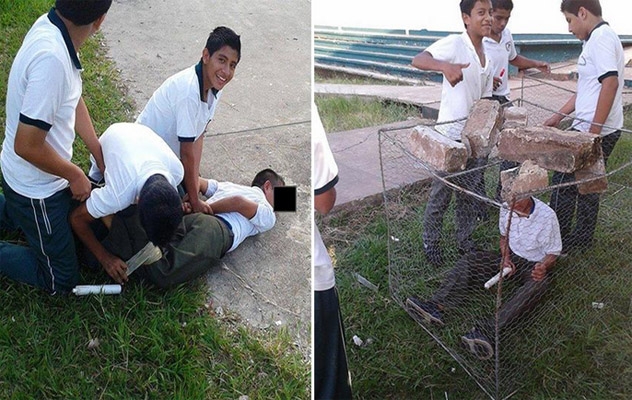 Golpean y enjaulan a estudiante discapacitado en Tabasco
