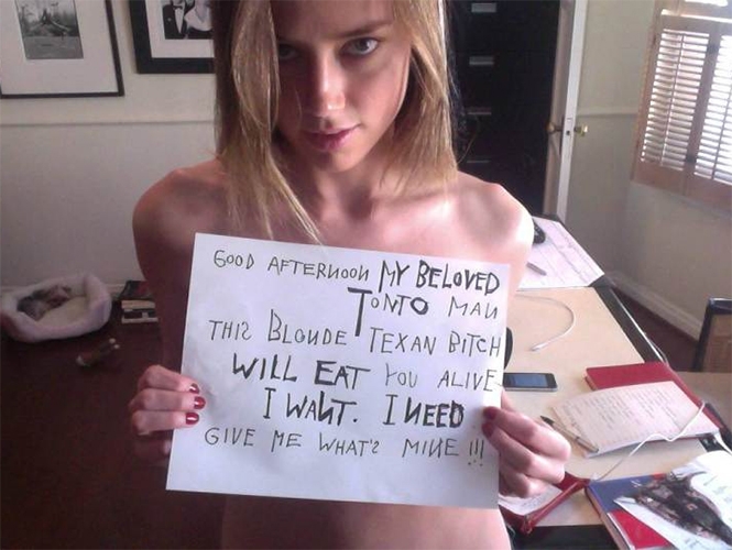 Amber Heard, le hackean foto con mensaje a Johnny Depp