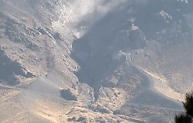 VIDEO: Captan derrumbe en ladera norte del Popocatépetl