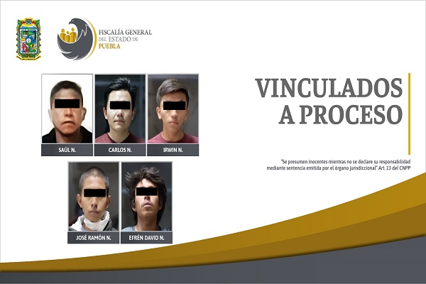 Cinco ladrones detenidos en Puebla permanecerán en prisión