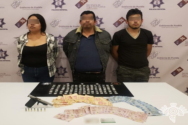 SSP detiene a tres narcomenudistas que operaban desde “cachimba” en Tehuacán