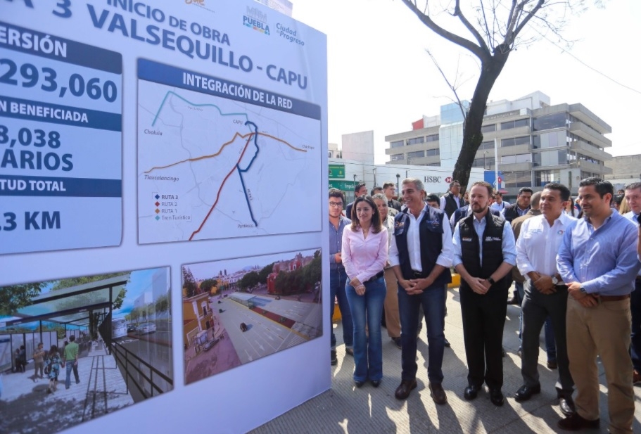 Tony Gali y Luis Banck dan banderazo de inicio a la construcción de la Línea 3 de RUTA