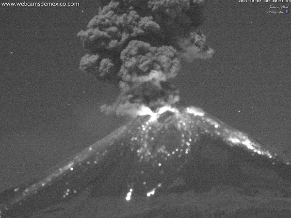 Explosión del Popocatépetl generó ligero sismo en Cholula y Atlixco