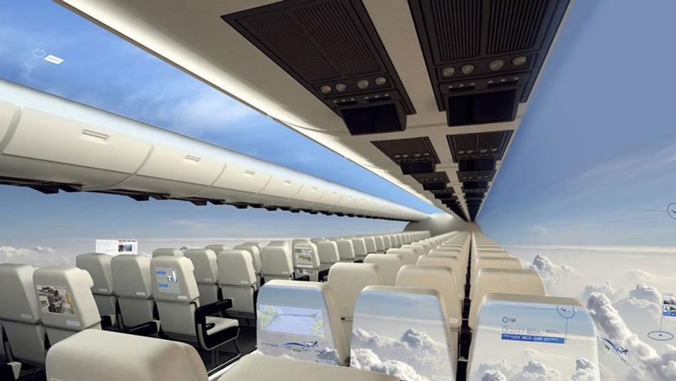 Ventanas de aviones serían reemplazadas por pantallas transparentes