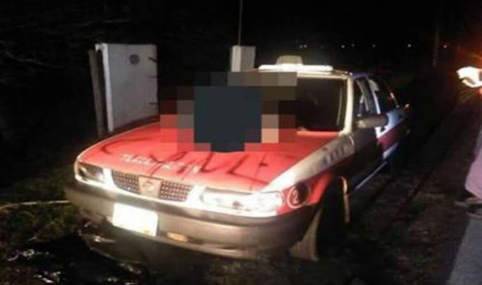 CJNG deja cinco cabezas humanas sobre cajuela de taxi en Tlacotalpan