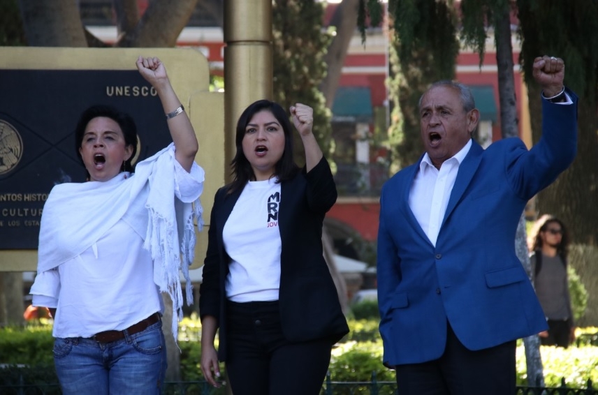 Claudia Rivera encabeza ceremonia por el #2deOctubre