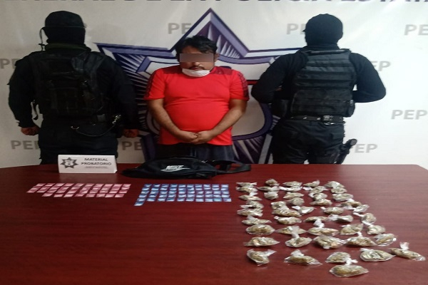 SSP detiene a vendedor de armas y droga de “La Patrona” en Puebla