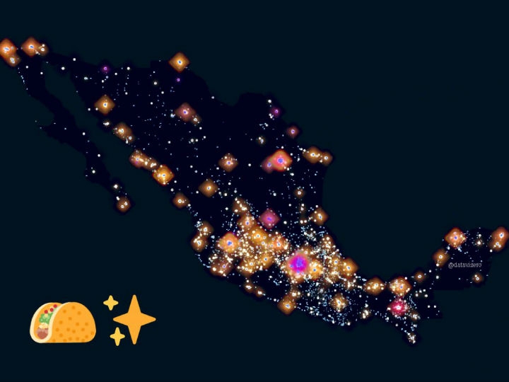 Esta es la geografía de taquerías mexicanas