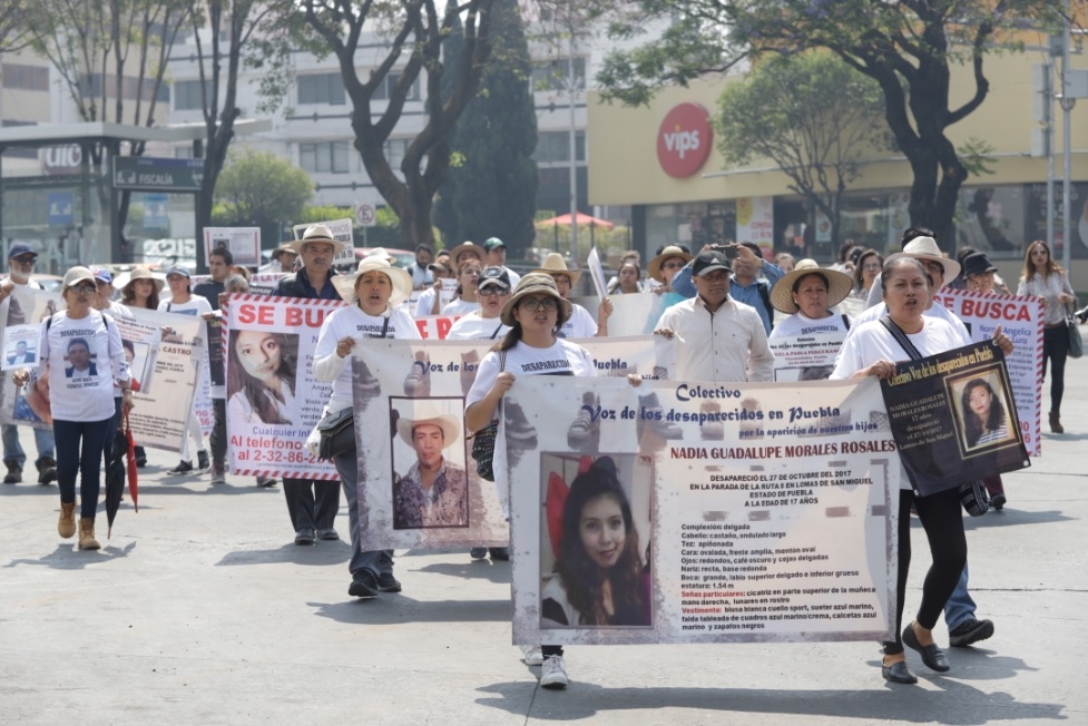 Madres de desaparecidos en Puebla marchan este 10 de mayo