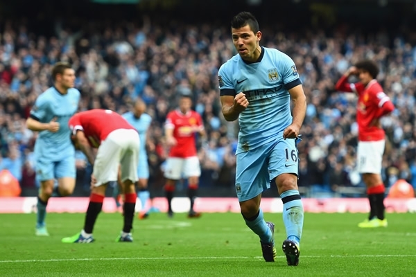 Kun Agüero dio victoria al City sobre Manchester United